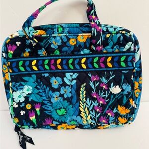Vera Bradley Floral Cosmetic Bag - Blue and Yellow